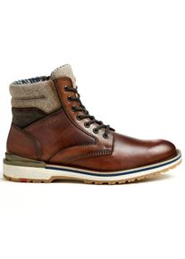 Plus size : Lloyd, Textile-lined lace-up boots with vario footbed in a Dark Brown