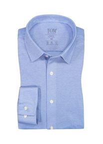 Tom Rusborg OF COPENHAGEN Plus size : Tom Rusborg, Modern Fit shirt in lightweight jersey fabric, extra long in a Light Blue