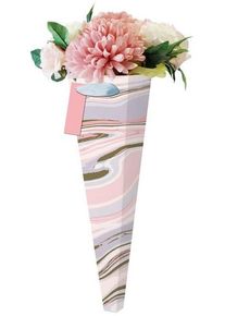 Sac cadeau pour fleurs marbré