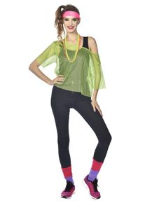 Amscan 80's Mesh Workout Shirt Yellow