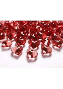 partydeco 30 cœurs cristal rouge décoratifs