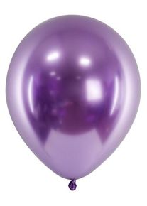 partydeco 50 metalliske balloner festperle lilla 27cm