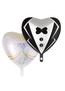 2 foil balloons hearts pair 45cm