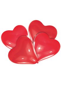 Amscan 4 ballons cœur rouges Helena 30cm