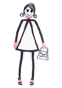 Amscan Déguisement amusant noir et blanc pour femme