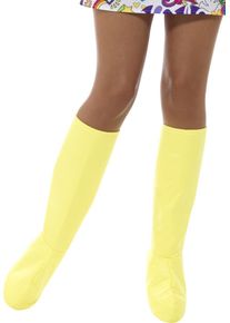 Smiffys Hauts de bottes funky jaunes