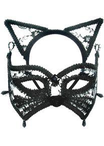 Bristol Masque oeil de chat en dentelle avec oreilles