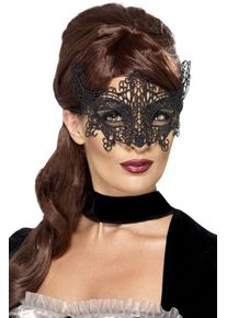Smiffys Masque élégant pour les yeux en dentelle noir