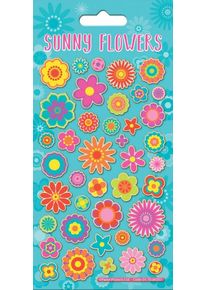 Colorful summer flowers stickers