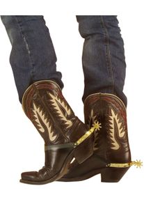 Widmann Bottes de cowboy dorées éperons