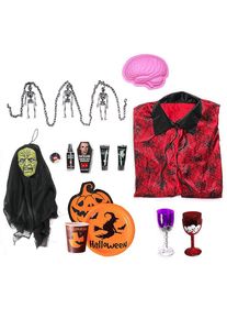 maskworld Halloween Party & Deko Box 34-teilig | Halloween Deko | Farbe: Schwarz