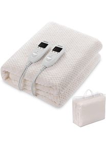 Monzana® Couverture chauffante électrique beige 160x140cm 120W