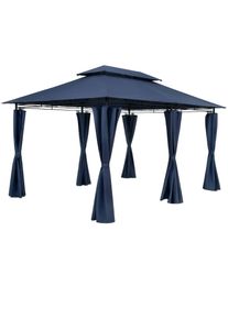 Casaria® Tonnelle de jardin Topas bleu 4x3m