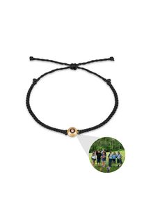 Factory Wholesale Projection Jewelry Custom Photo Adjustable Woven Rope Chain Bracelet For Women