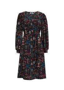 WE Fashion Kleid Damen beige / cyanblau / pink / schwarz Größe 36