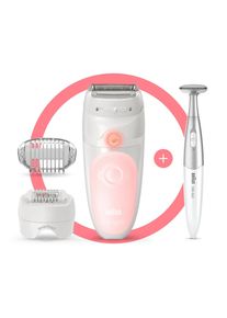 Braun Epilierer »Silk-Épil 5 5-820«, Wet&Dry, Hochfrequenz-Massageaufsatz pink, Sanft: ideal geeignet für Epilations-Einsteigerinnen