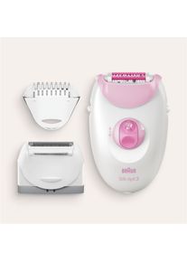 Braun Epilierer »Silk-Épil 3 3-270«, 3 St. Aufsätze, Kabelgebundener Epilierer pink, Sanft: Epilierer für Frauen, ideal für...