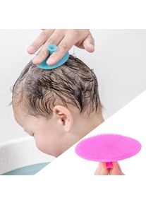 Silicone Shampoo Brush for Baby Infant Bathing Soft Silicone Kids Children Shower Brush Head Hair Washing Bath Massage Brushes