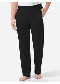 Herren Freizeithose mit Dehnbund in schwarz + grau-meliert ,Größe 48/50, Witt, 100% Baumwolle. Meliert: 70% Baumwolle, 30% Polyester