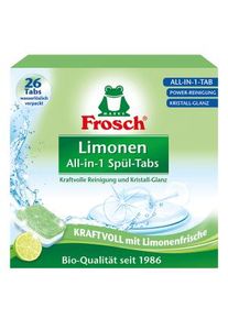 Erdal-Rex Frosch Limonen Geschirrspültabs, Effiziente Spültabs mit grüner Kraftformel, 1 Packung = 26 Tabs
