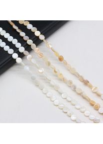 Natural shell beads mother of pearl round sheet shape loose spacer beaded for jewelry making DIY necklace bracelet accessories