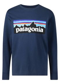 Patagonia Kinder Marine blauw shirt met lange mouwen