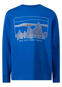 Patagonia Kinder Blauw shirt met lange mouwen