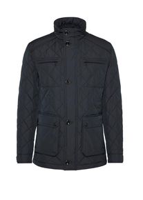 Plus size : Bugatti, Quilted jacket with standing collar in a Blue
