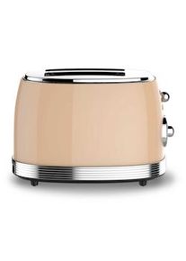 SOGO Tostapane 2 fette retrò / 850W / 6 livelli di temperatura / scongelamento e riscaldamento / beige