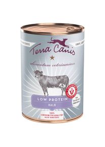 12 x 400 g Terra Canis Alimentum Veterinarium Low Protein Vitello alimento umido per cani