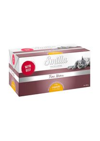 Smilla Fine Menu met Voortreffelijke Vulling 24 x 100 g.- Rund, kipfilet en paprika
