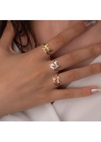Custom Double Name Rings Personalized Adjustable Stainless Steel Jewelry Couple Promise Ring Valentine's Day Gift for Girlfriend