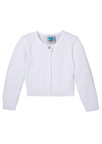 Turi Landhaus Trachtenstrickjacke, Mit Routen -Muster weiß, Größe 116, Weiche Strickqualität
