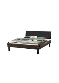 Hasena Bettgestell »Golea«, Akazie Massiv, Mit Polsterkopfteil, Zwei Verschiedene Liegehöhen schwarz, Größe Liegefläche B/L: 90 cm x 200 cm...