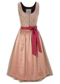 Turi Landhaus Dirndl, (2 Tlg.) Midi Mit Eingriffstasche lila, Größe 42 - N-Gr, Trachtenmieder mit Knopfverschluss
