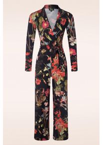 Diana Autumn Garden Jumpsuit in Schwarz und Multi