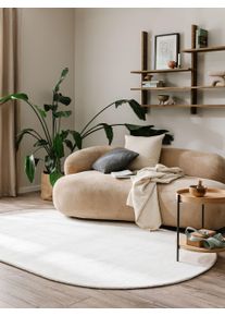 benuta Pure Viscose Vloerkleed Ovaal Nela Ivory 150x230 cm - Viscose Vloerkleden