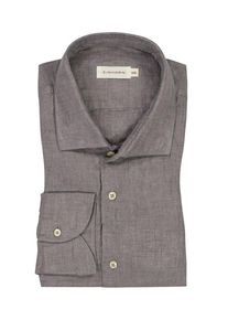 plussize: Nadměrná velikost: Einhorn, Koszula lniana z kołnierzykiem new kent Szary