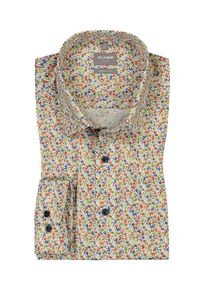 Plus size : OLYMP, Comfort Fit shirt with floral all over print in a Orange