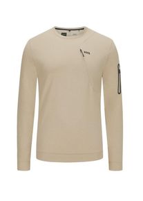 plussize: Nadměrná velikost: BOSS Green, Lekka bluza z kieszenią na piersi, Hei Q Mint Beżowy