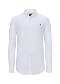 Plus size : Polo Ralph Lauren, Shirt in piqu&eacute; fabric with button-down collar in a White