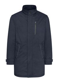 Plus size : Bugatti, Rain series jacket style with standing collar and padding in a Navy Blue