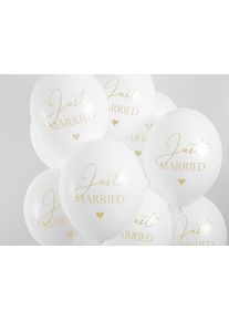 partydeco 6 palloncini just married 30cm