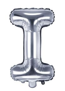 partydeco Palloncino lettera I argento 35 cm