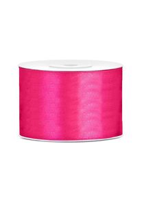 partydeco Ruban cadeau satin 25m rose foncé 5cm de large