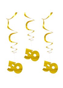 Folat 3 pendentifs en spirale dorés
