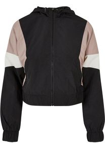 Urban Classics Ladies Short 3-Tone Crinkle Jacket Girl-Jacke multicolor
