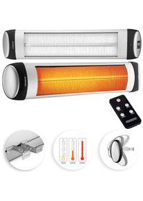 Monzana® Chauffage radiant infrarouge 2500W Argenté