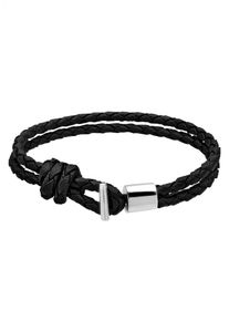 Kuzzoi Heren Armband 'Haken' zwart / zilver 19