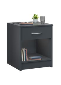 Casaria® Comodino Amburgo antracite 50x40x35cm